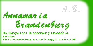 annamaria brandenburg business card